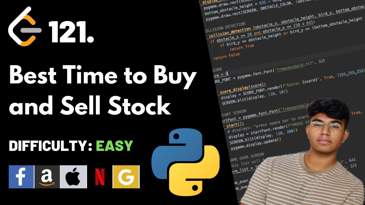 Best Time to Buy and Sell Stock | Leet code 121 | Theory explained + Python code