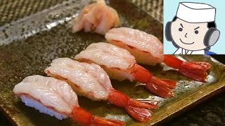 海老の握り鮨とガリ♪　Gari and Shrimp Sushi ♪