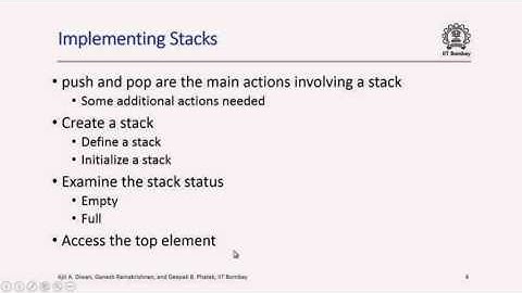 CS213x S112 Review of Stacks IIT Bombay