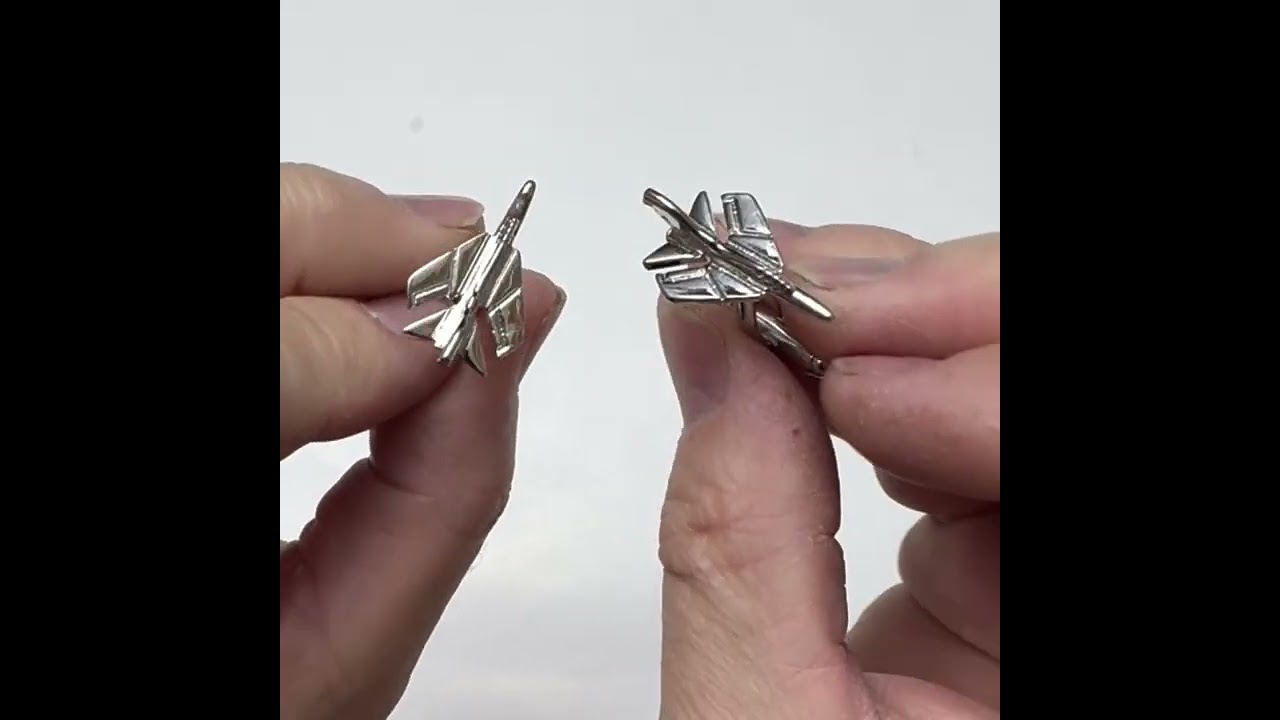 Fighter Jet Cufflinks F15 Falcon Pilot Gift Air Force Cuff Links 