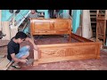 How the young carpenter made a curved bed ( giường chân cong mộng cá cực chắc)