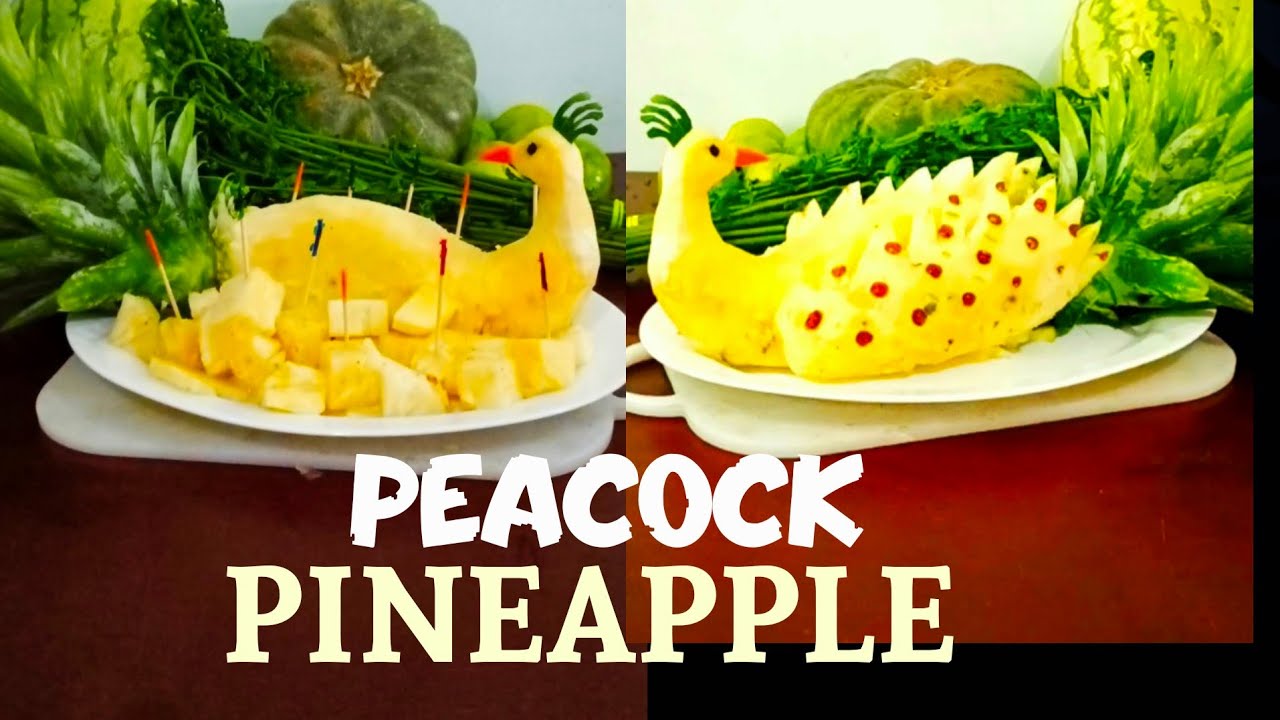 Most Beautiful Pineapple Carving Idea🍍pineapplepeacock 