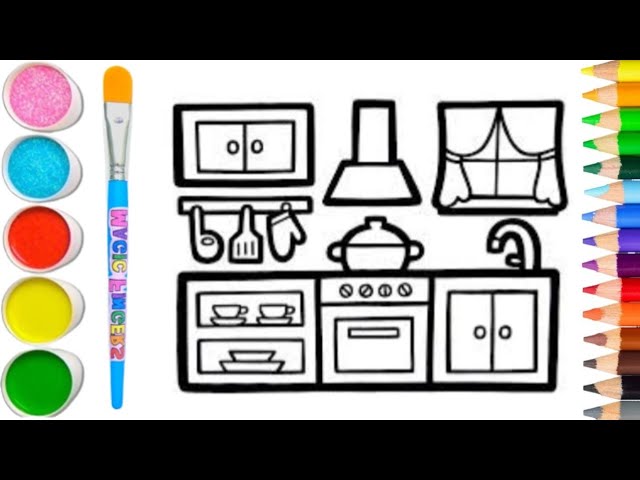 kitchenware kitchen set sketch hand drawn vector