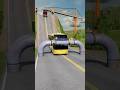 Colourful Long City Buses vs Iron Pipe Crash BeamNG.Drive #shorts #beamngdrive #bus