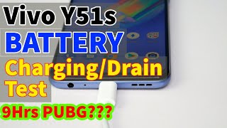 Vivo Y51s Battery Charging and Drain Test | TikTok, YouTube, PUBG