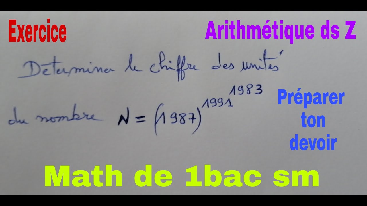 arithmetique dans Z.........math de 1bac sm