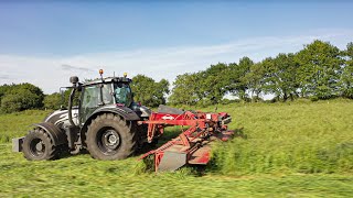 Fauche à haute vitesse I Valtra t234 (poste inversé) + faucheuse KUHN 7,20m I ETA PLOUGASTEL