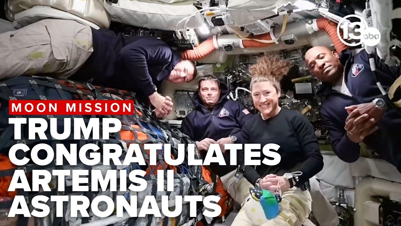 FULL: Trump speaks with Artemis II crew amid moon mission - YouTube