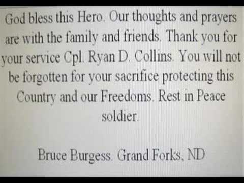 In memory of Cpl. Ryan Collins "Son,Sibling,Sol...