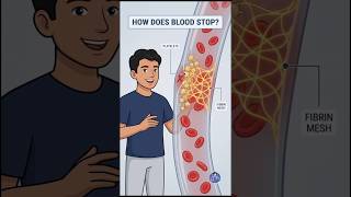 How Does Your Body Stop Bleeding 🩸 #BloodClotting #MedicalAnimation #shorts