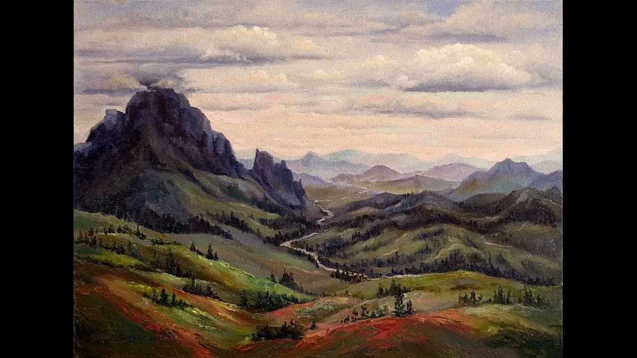 м. м. м ю лермонтов вид пятигорска. масло. дорога близ мцхеты лермонтов.