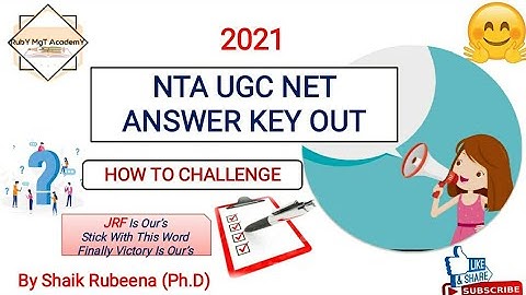 UGC NET 2021 ANSWER KEYS OUT!!!