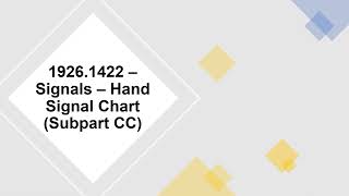 OSHA 1926 1422 - Signals