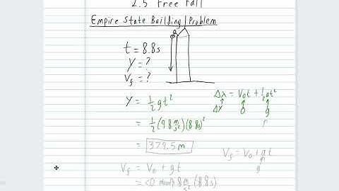 AP Physics C - Free Fall Example Problem
