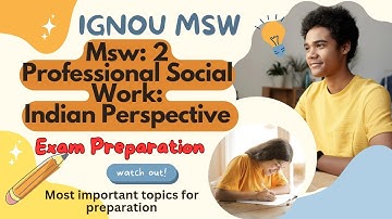 MSW 2 revision/ exam preparation/professional social work:indian perspective /#ignou / #ignou2023 /
