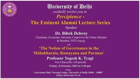Percipience - The Eminent Alumni Lecture Series