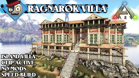 Ark: Survival Evolved - Large House and Dino Pen - Ragnarok Villa (Speed Build)