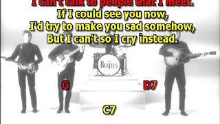 I'll Cry Instead Beatles John Lennon ( isolated vocals)  lyrics chords