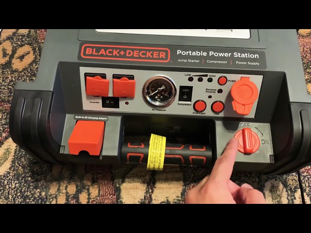  BLACK AND DECKER PPRH5B Portable Power Station Jump Starter:  1200 Peak Amps, 500W Inverter, 120 PSI Air Compressor, Battery Clamps :  Everything Else