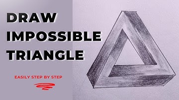 how to draw a Penrose Triangle - optical illusion | easy drawing - step by step @yourkarun