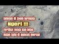 Jelas terlihat nyata hujan batu di lereng merapi