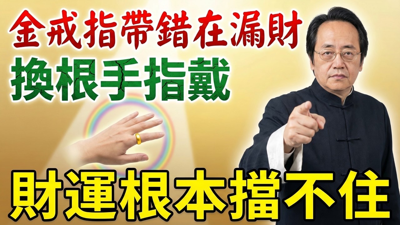 倪海廈：金飾戴對了才旺運！揭秘：黃金戒指戴這根手指，財運擋不住。#倪海廈 #倪海厦 #易经 #斷捨離 #漏財 #風水 #易經智慧 #聚寶盆 #黄金 #戒指