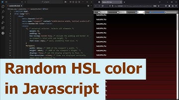 Random HSL color in JavaScript.