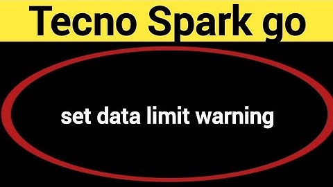 how to set data limit warning,Tecno Spark go 2024 data limit kaise set karen