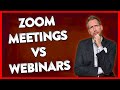 Zoom Meetings vs Zoom Webinars