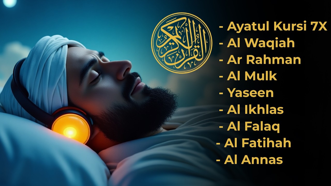 Coran pour Dormir | Al-Fatiha, Ayat Al-Kursi, Yasin, Ar-Rahman, Al-Waqiah, Al-Mulk, Al-Mu’awwidhat