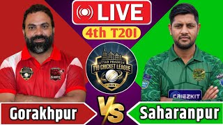 GORAKHPUR GAINTS VS SAHARANPUR STRIKERS 4TH T20 MATCH LIVE WITH COMMENTRY | CRIIC TALK ASHISH