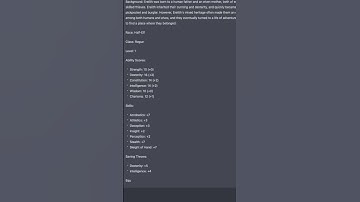 chatGPT creates a character for Dungeons and Dragons