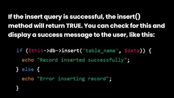 how to insert data in Codeigniter #technology #techvideo