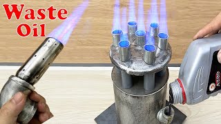 Secret! How to make a burner for a 3 in 1 waste oil heater! Free heating for winter 2025