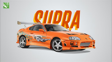 TOYOTA SUPRA MK4 | VECTOR SPEED ART | COREL DRAW X7