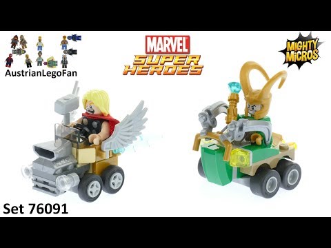 Lego Super Heroes 76091 Mighty Micros Thor vs Loki - Lego Speed Build Review