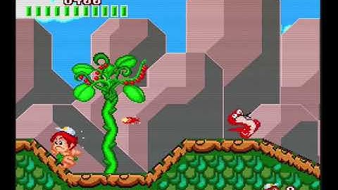 Parallax Scrolling samples - Takahashi Meijin no Shin Boken Jima  - pc engine - RGB