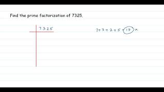 Find The Prime Factorization Of 7325.how To Factorise A Number.class 6 Maths.