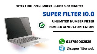 super filter 10.0 | bulk number filter checker free download software screenshot 2