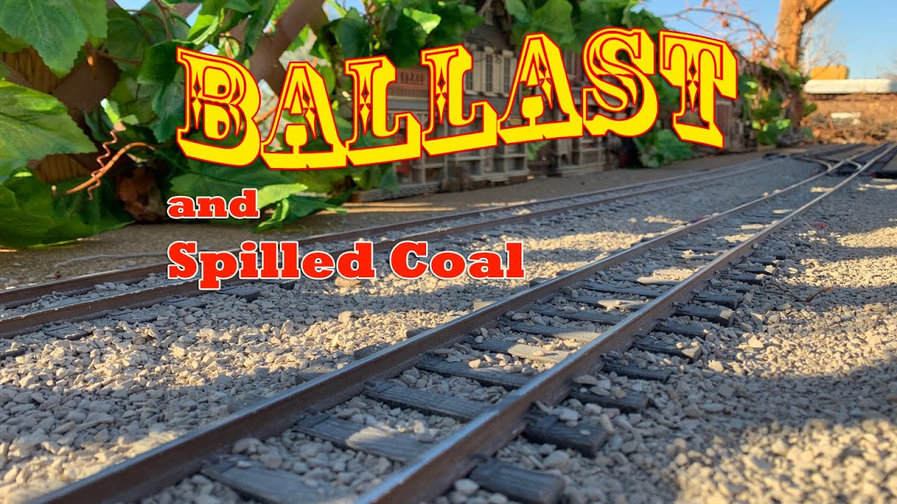 Ballasting and spilled coal on our large scale indoor-outdoor Garden Railroad