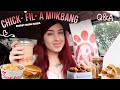 Chick-Fil-A &amp; Q&amp;A Mukbang!! *Secret menu hacks* | Come hang out with me✨| Episode 1