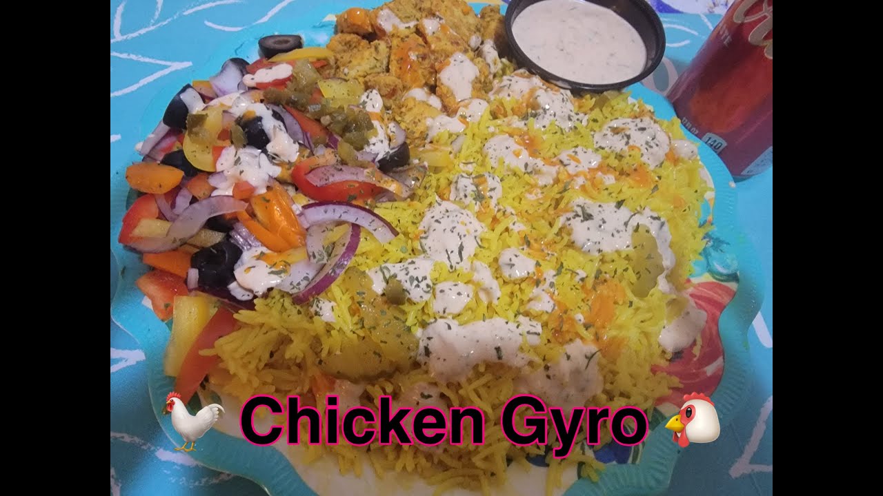 chicken gyro with yellow rice. - YouTube