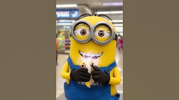 Magical transformation effect Minion suddenly splits into many small, bouncing #aiinkannada #cat