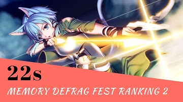 [SAO:MD] TOP 0.1% EUROPE -  22s - Memory Defrag Fest #2