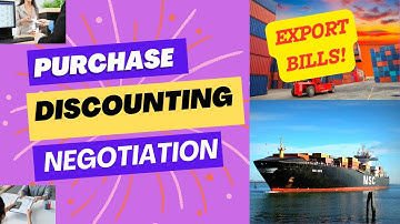 Negotiation, Purchase and Discounting of Export Bills