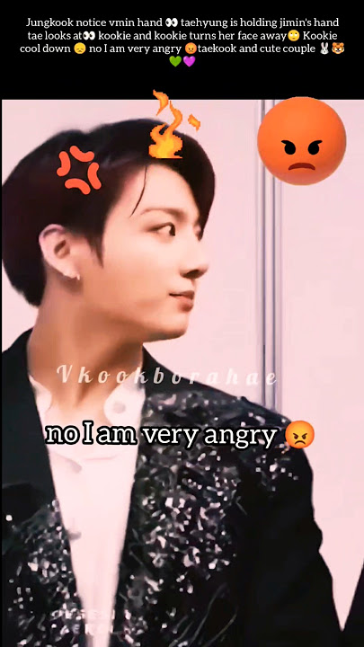 Jungkook is possessive 😈⁉️ He can't hide it when jealous 😡 over Taehyung#shorts#taekook