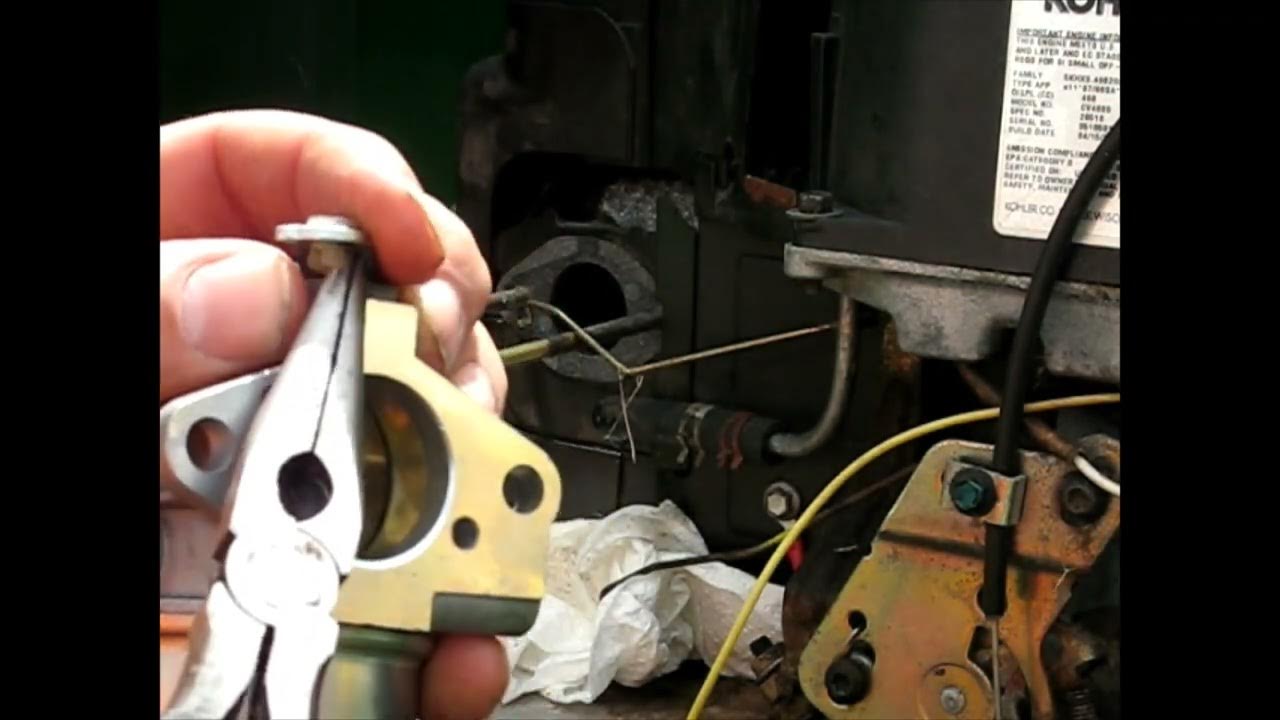 Kohler CV460s carb replacement John Deere Lt160 tractor YouTube