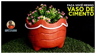 VASO DE CIMENTO - CEMENT VASE DIY