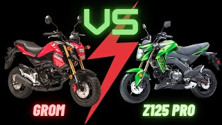 Grom Vs Z125 Pro - Featherweight Motorcycle Showdown