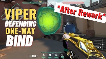 VALORANT- New viper one way smoke line-up on BIND after *REWORK*